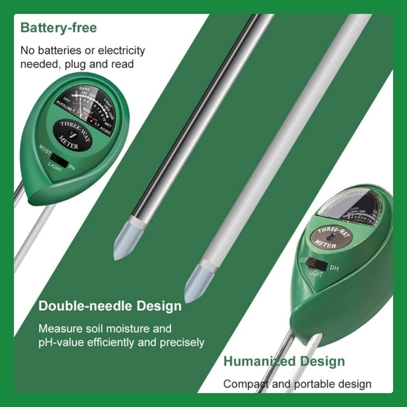 3 in 1 soil meter, measures moisture light & PH levels of your plants soil new - Picture 8 of 13